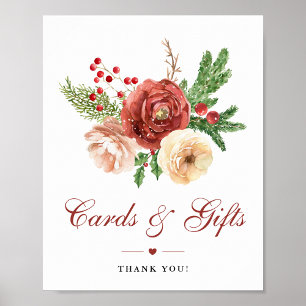 Poster Cartões e Presentes de Casamento de Natal em Terra