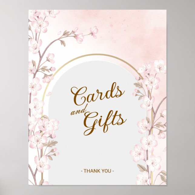 Poster Cartões e Presentes de Casamento Elegantes com Flo (Frente)