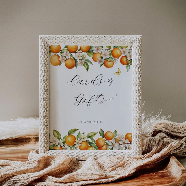 Poster Cartões E Presentes De Chá de fraldas De Laranjas  (Criador carregado)