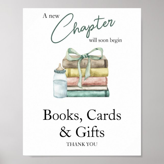 Poster Cartões e presentes de chás de fraldas do Capítulo (Frente)