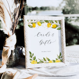 Poster Cartões E Presentes De Chuveiro De Noiva De Limão 