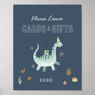 Poster Cartões e Presentes de Dinossauro Fofos Placa de F