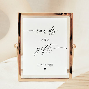 Poster Cartões e Presentes de Letra Moderna e Elegante