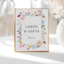Cartões e Presentes de Moldura Floral de Primavera