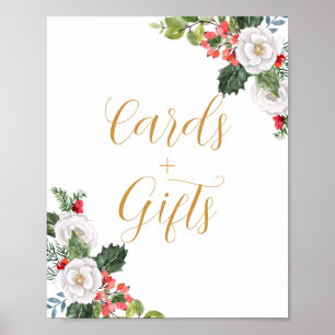 Poster Cartões e Presentes de Natal de Inverno Chá de Noi