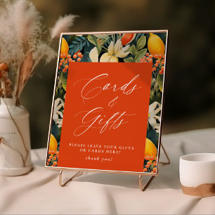 Poster Cartões e presentes de paraíso laranja tropical