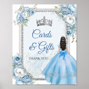 Poster Cartões e presentes de Quinceañera, Coroa Floral A