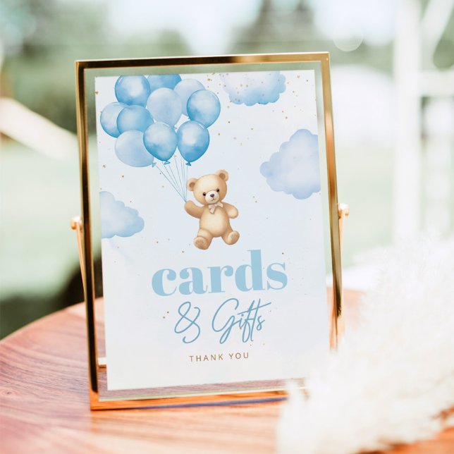 Poster Cartões e presentes de ursinho azul (Criador carregado)