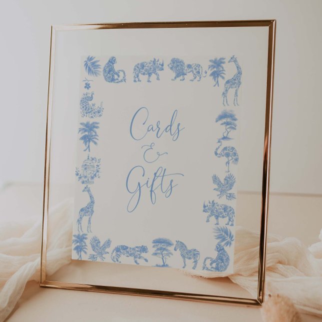 Poster Cartões E Presentes Do Chá de fraldas Toile De Jou (Criador carregado)