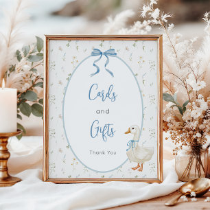 Poster Cartões e presentes do Chá de fraldas Vintage Goos