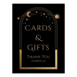 Pôster Cartões e Presentes do Sol Lua Estrelas Celestiais