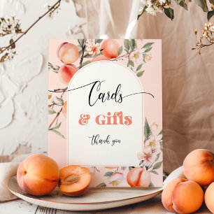 Poster Cartões e presentes doce cor d'água de pêssego