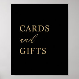 Poster Cartões e presentes Dourados e Mínimos Negros Mode