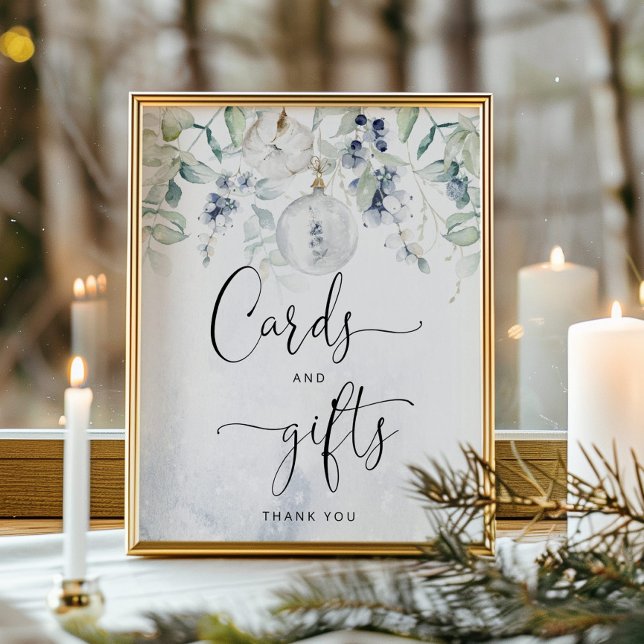 Poster Cartões e presentes elegantes de eucalipto de inve (Criador carregado)