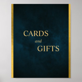 Poster Cartões e presentes Emerald Dourado Velvet Sinal d