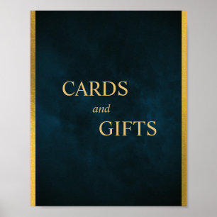 Poster Cartões e presentes Emerald Dourado Velvet Sinal d