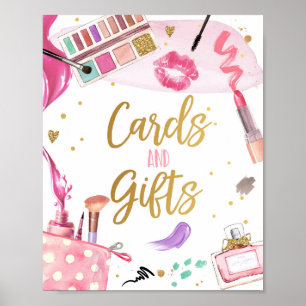 Poster Cartões e presentes Festa Spa Maquiagem Glamor Gi