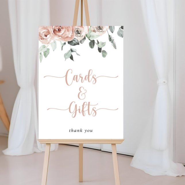 Poster Cartões e Presentes Florais de Rosa Pó Rosa Clássi (Criador carregado)