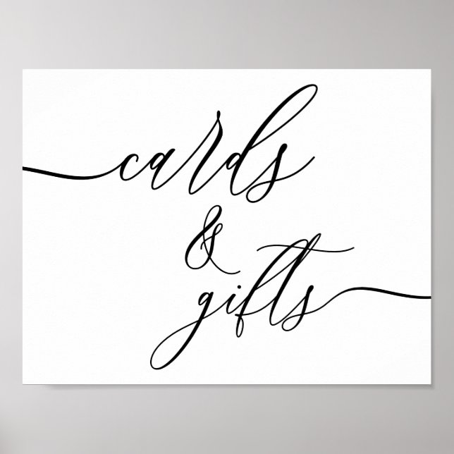 Poster Cartões E Presentes Horizontais Básicos Para Calig (Frente)