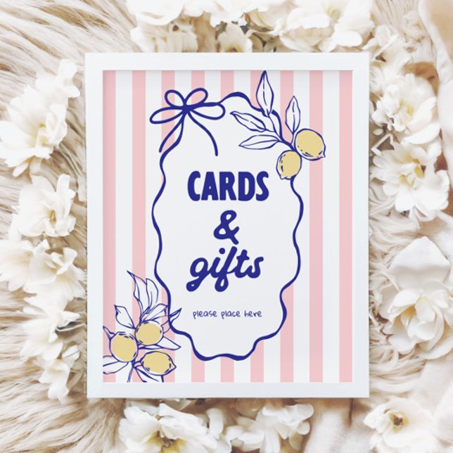 Poster Cartões e presentes mediterrânicos CIAO BABY Lemon (Criador carregado)