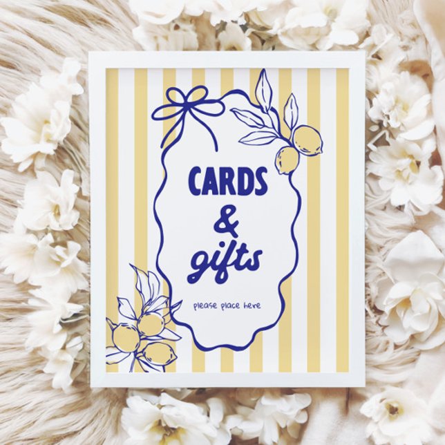 Poster Cartões e presentes mediterrânicos CIAO BABY Lemon (Criador carregado)