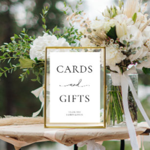 Poster Cartões e presentes minimalistas brancos e pretos