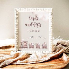 Poster Cartões e presentes para bebês Safari