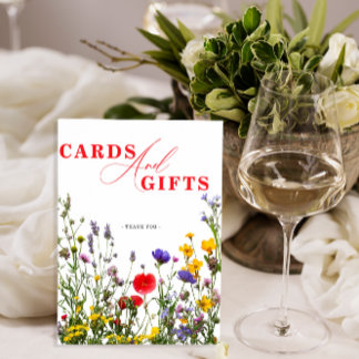 Poster Cartões e presentes para casamentos com flores sel