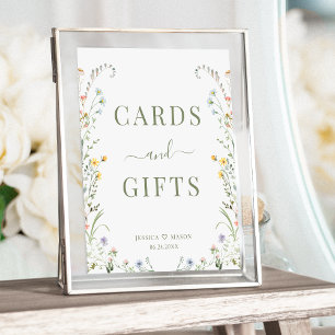 Poster Cartões e presentes para casamentos de flores selv