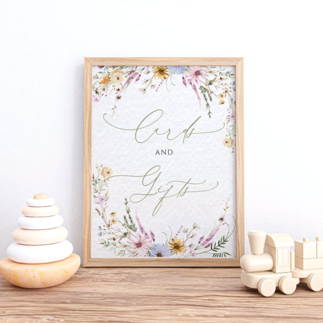 Poster Cartões e Presentes para Chá de Bebê com Flores Si (Criador carregado)