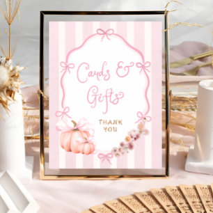 Poster Cartões e Presentes para Chá de Bebê Floral de Abó