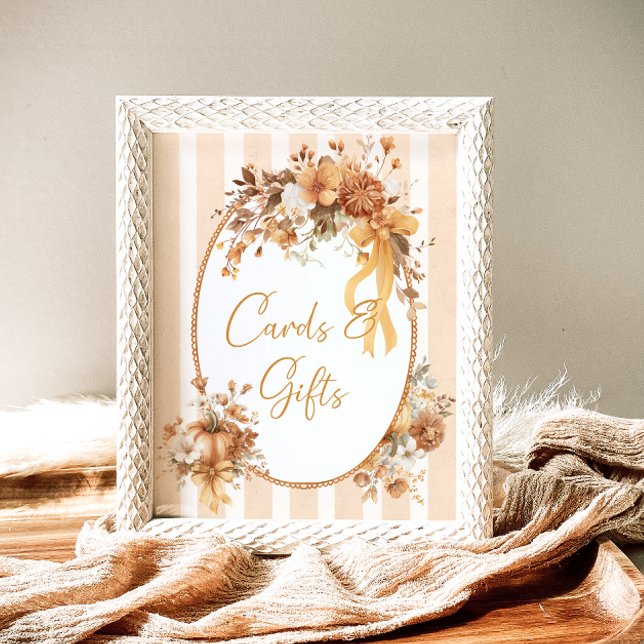 Poster Cartões e Presentes para Chá de Bebê Floral de Abó (Criador carregado)