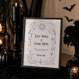 Poster Cartões e Presentes para Chá de Noiva de Halloween