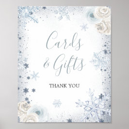 Poster Cartões e presentes para Chás de panela em flocos 