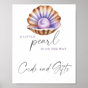 Poster Cartões e presentes para o chá de bebê Little Pear