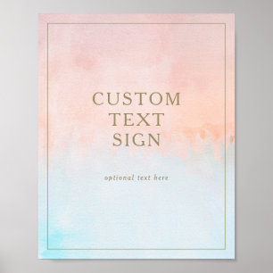 Poster Cartões e Presentes Personalizados de Aquarela de
