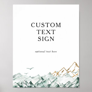 Poster Cartões e Presentes Personalizados Montanha Verde 