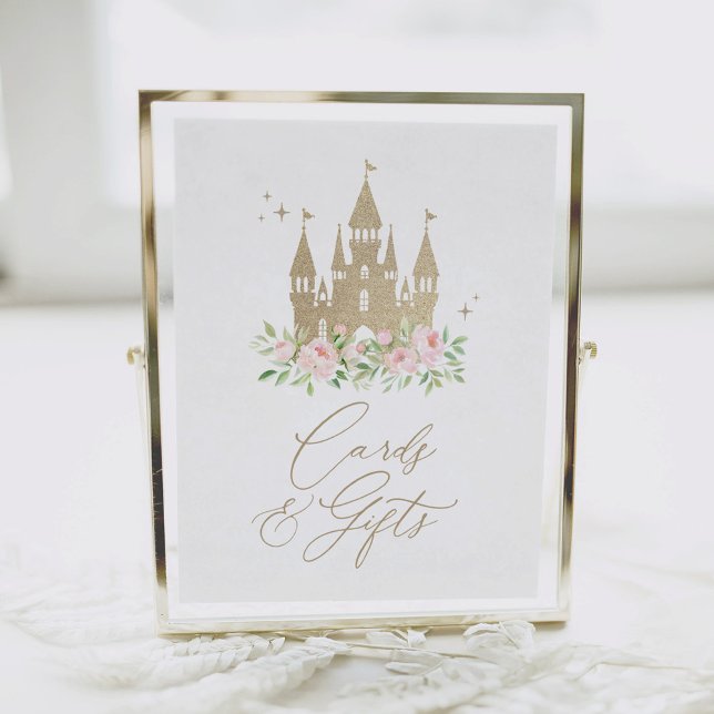 Poster Cartões e presentes princesa rosa e Dourada (Criador carregado)