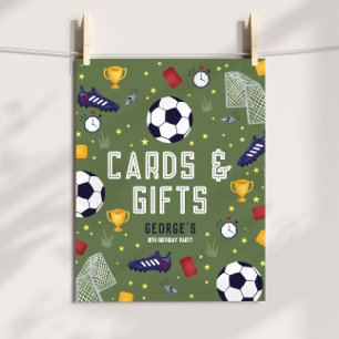 Poster Cartões e Presentes Sinal de Aniversário de Futebo