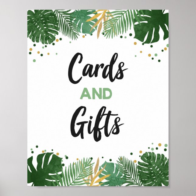 Poster Cartões e presentes - Sinal de Aniversário Tropica (Frente)