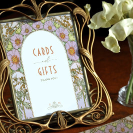 Poster Cartões e presentes - Sinal de Arte Vintage Nouvea