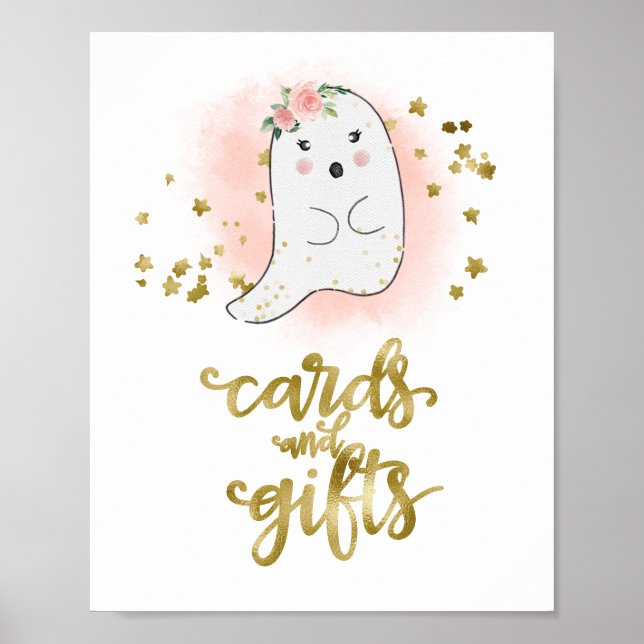 Poster Cartões e presentes - Sinal de Chá de fraldas de H (Frente)