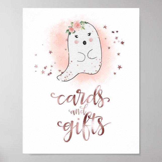 Poster Cartões e presentes - Sinal de Chá de fraldas de H (Frente)