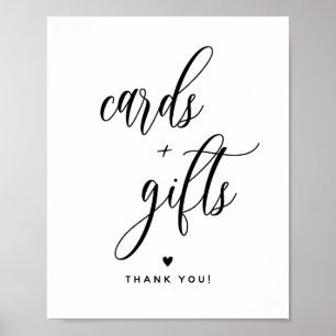 Poster Cartões e Sinal de presentes 8x10"