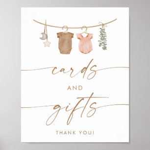 Poster Cartões e Sinal de presentes Revisão Boho Gênero