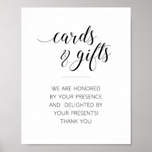 Poster Cartões Elegantes e Sinal de Casamento de Mesas