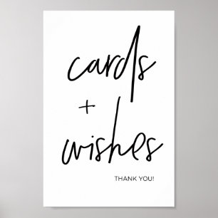 Poster Cartões Modernos + Desejos Desejando Um Bom Sinal
