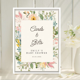 Poster Cartões & Presentes! Charme do Jardim de Flores Si