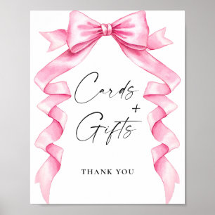 Poster Cartões rosa elegantes e Chá de panela para Arco p