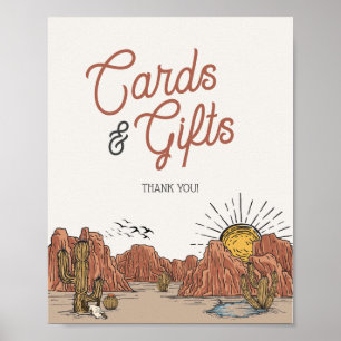 Poster Cartões Wild West Rodeo e sinal do partido present